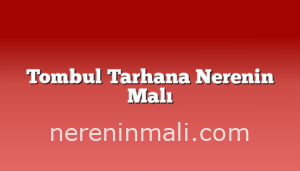 Tombul Tarhana Nerenin Malı