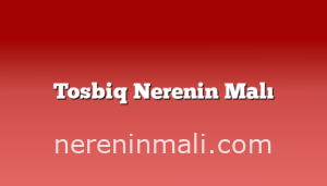 Tosbiq Nerenin Malı