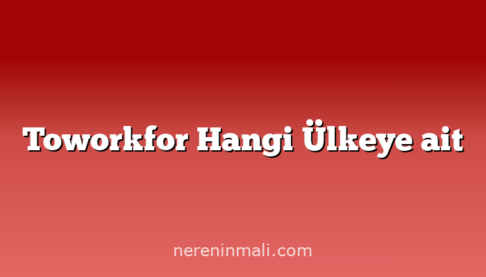 Toworkfor Hangi Ülkeye ait