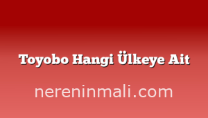 Toyobo Hangi Ülkeye Ait