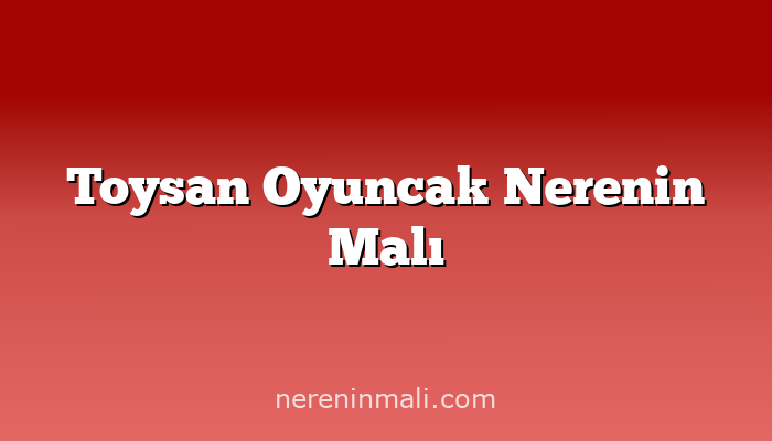 Toysan Oyuncak Nerenin Malı