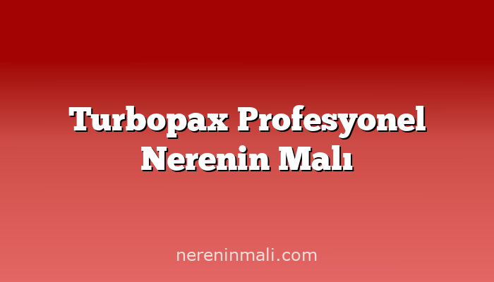 Turbopax Profesyonel Nerenin Malı