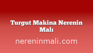 Turgut Makina Nerenin Malı