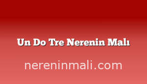 Un Do Tre Nerenin Malı