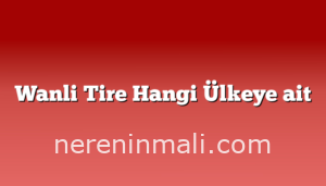 Wanli Tire Hangi Ülkeye ait