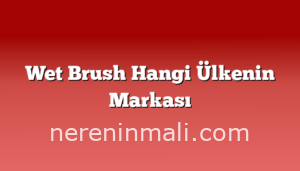 Wet Brush Hangi Ülkenin Markası