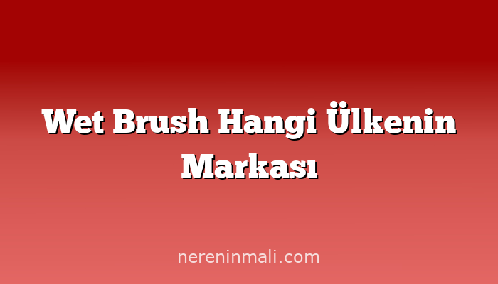 Wet Brush Hangi Ülkenin Markası