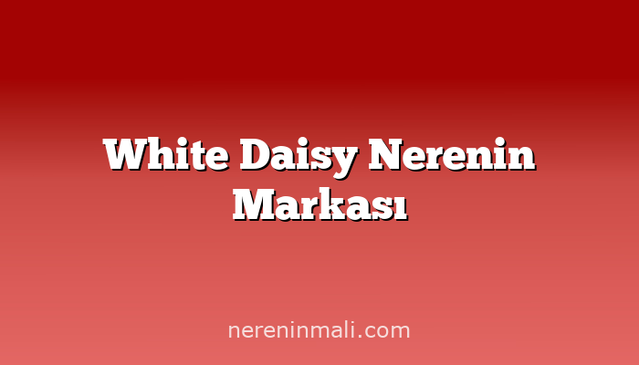 White Daisy Nerenin Markası