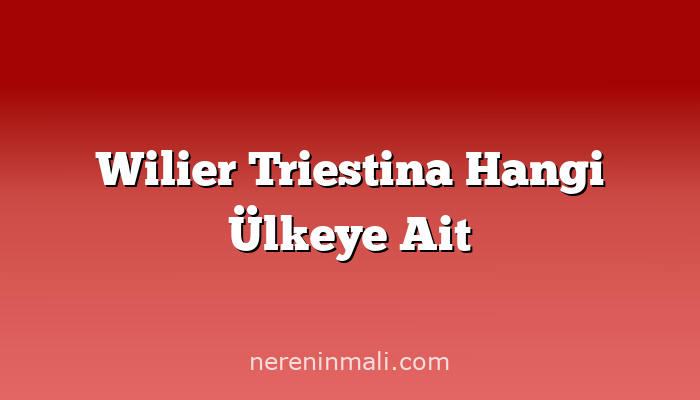 Wilier Triestina Hangi Ülkeye Ait