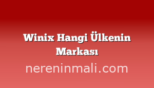 Winix Hangi Ülkenin Markası