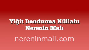 Yiğit Dondurma Küllahı Nerenin Malı