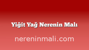 Yiğit Yağ Nerenin Malı