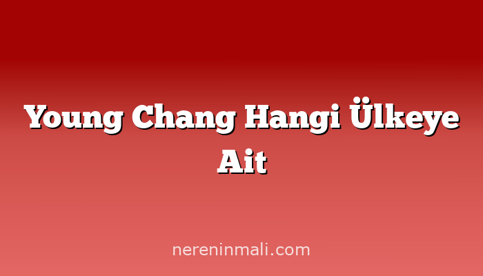 Young Chang Hangi Ülkeye Ait