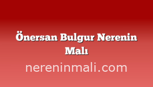 Önersan Bulgur Nerenin Malı