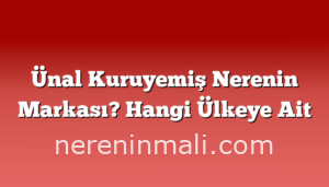 Ünal Kuruyemiş Nerenin Markası? Hangi Ülkeye Ait