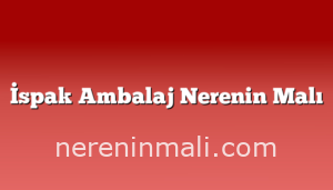 İspak Ambalaj Nerenin Malı