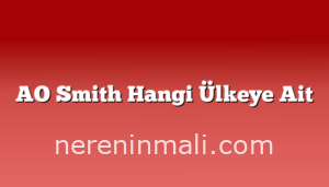 AO Smith Hangi Ülkeye Ait