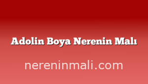 Adolin Boya Nerenin Malı