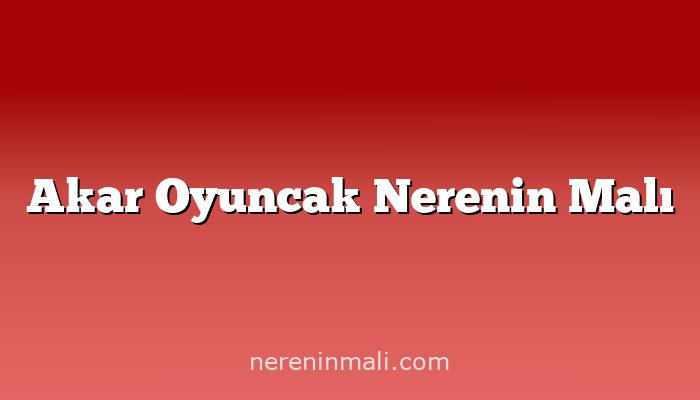 Akar Oyuncak Nerenin Malı