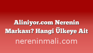 Aliniyor.com Nerenin Markası? Hangi Ülkeye Ait