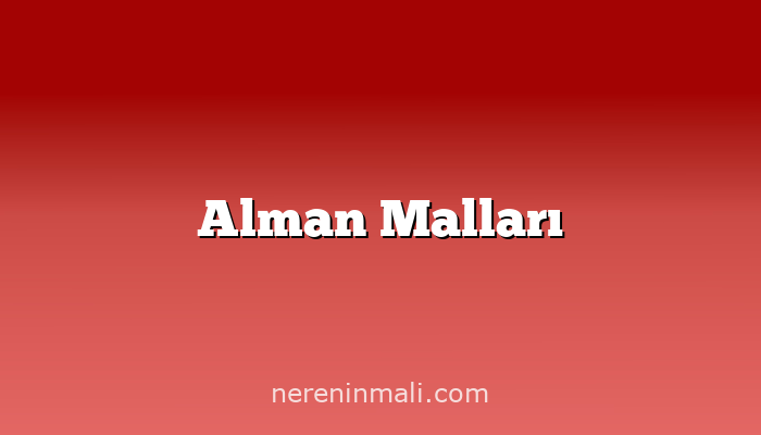 Alman Malları