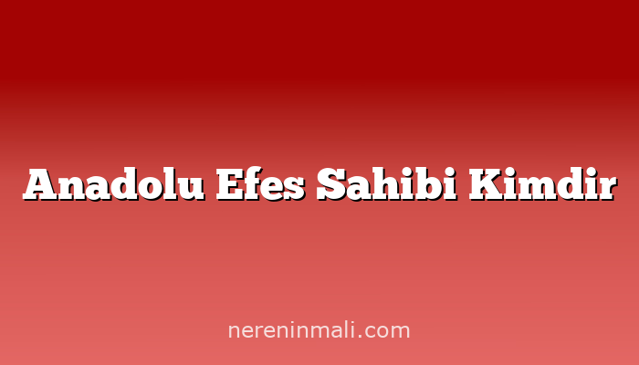 Anadolu Efes Sahibi Kimdir