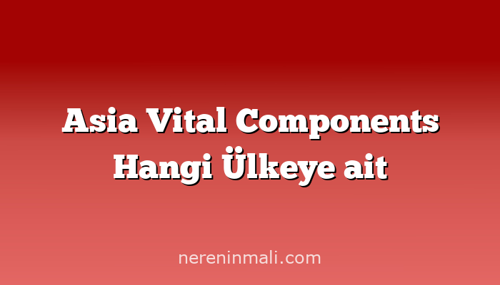 Asia Vital Components Hangi Ülkeye ait