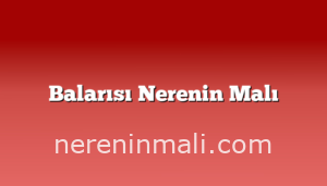 Balarısı Nerenin Malı