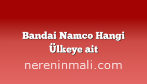 Bandai Namco Hangi Ülkeye ait