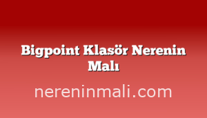 Bigpoint Klasör Nerenin Malı