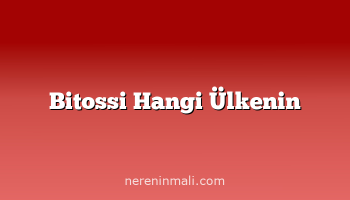 Bitossi Hangi Ülkenin