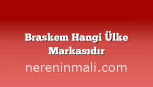 Braskem Hangi Ülke Markasıdır