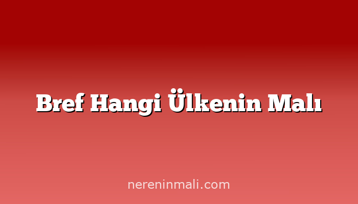 Bref Hangi Ülkenin Malı