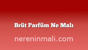 Brüt Parfüm Ne Malı