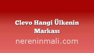 Clevo Hangi Ülkenin Markası