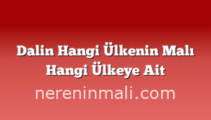 Dalin Hangi Ülkenin Malı Hangi Ülkeye Ait