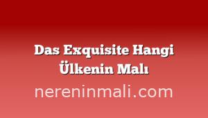 Das Exquisite Hangi Ülkenin Malı