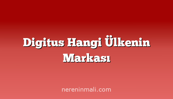 Digitus Hangi Ülkenin Markası