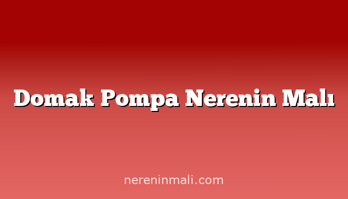 Domak Pompa Nerenin Malı