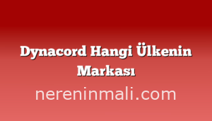 Dynacord Hangi Ülkenin Markası