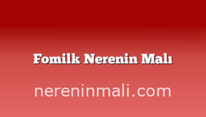 Fomilk Nerenin Malı