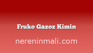 Fruko Gazoz Kimin