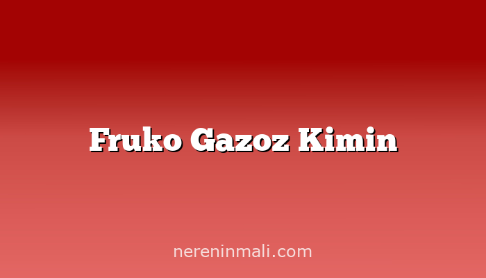 Fruko Gazoz Kimin