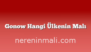 Gonow Hangi Ülkenin Malı