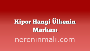 Kipor Hangi Ülkenin Markası