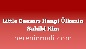 Little Caesars Hangi Ülkenin Sahibi Kim