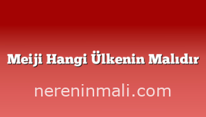 Meiji Hangi Ülkenin Malıdır