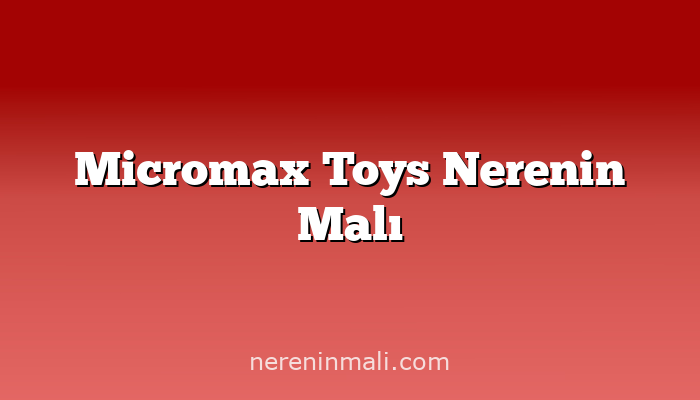 Micromax Toys Nerenin Malı