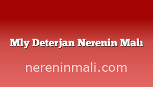 Mly Deterjan Nerenin Malı