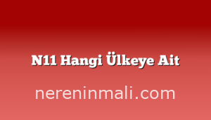 N11 Hangi Ülkeye Ait